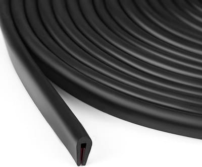 Rubberen Randbescherming 1,5 mm x 9 m - Geluidsisolatie en Framebescherming voor Auto en Deuren