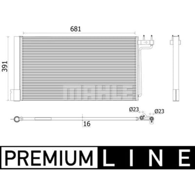 Condensator, airconditioning MAHLE AC 941 000P