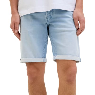 Jack & Jones blauwe heren broek   Stonewash wassing   Regular fit   5-Pocket zakken   Knoop- en ritssluiting   Duurzaam   Regular waist Blauw M