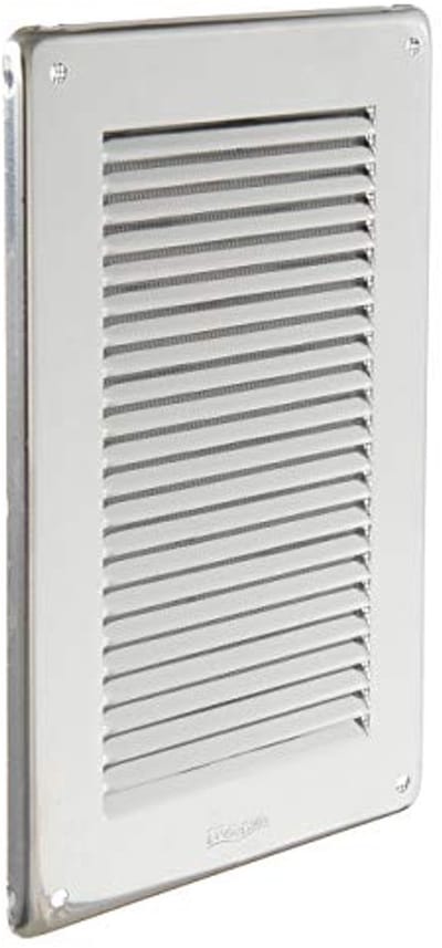Rechthoekig Ventilatie Afvoerrooster Inox430 met Insectenwerend Net - 140 x 240 mm