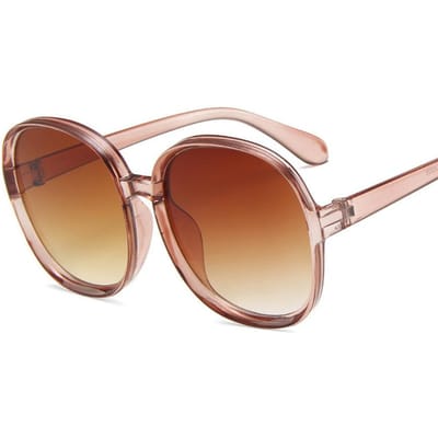 Lunettes de soleil intemporelles à monture large et premium pour femmes, designeur, style rétro élégant en plastique, forme ronde, couleur dégradée, lunettes de soleil pour le soleil, Uv400