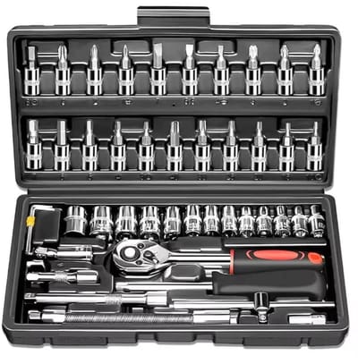 EAFC - 46 -delige Precisie Schroevendraaierset Magnetisch - Gereedschapset in Koffer - Gereedschapskoffer Gevuld - Schroevendraaierset - Aluminium - Handgereedschap - Cadeau