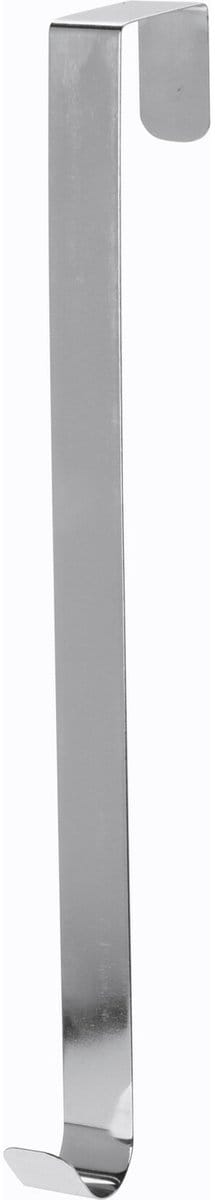 Christmas Decoration kerstkrans deurhanger - zilver - 29,5 cm - metaal - krans ophangen - haak