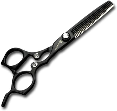 Professionele Zwarte Kappersschaar Set voor Knippen en Thinnen - Hoogwaardige Haartools voor Kappers en Stylisten