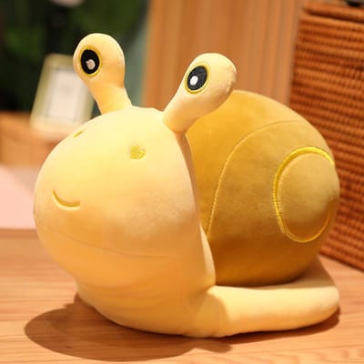 20cm-60cm Kleurrijke Slak Knuffel Opgezette Dieren Cartoon Slak Zachte Baby Knuffel Poppen Speelgoed Verjaardag Kerstcadeau 20cm geel