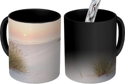 Magische Mok - Foto op Warmte Mokken - Koffiemok - Horizon - Duinlandschap - Zand - Magic Mok - Beker - 350 ML - Theemok