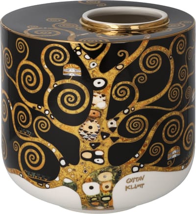 Goebel - Gustav Klimt | Vaas Levensboom | Porselein - 16cm - met echt goud
