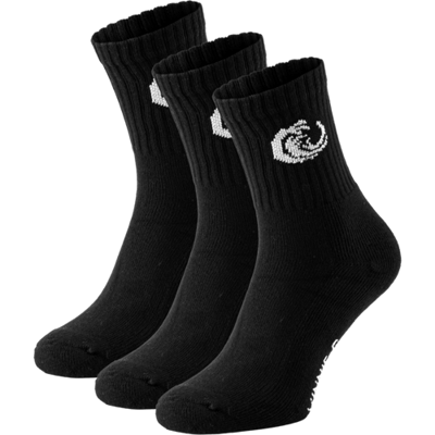Vinnie-G Sportsokken Zwart - 3 paar Zwarte Crew Sokken - Unisex - Maat 35/38