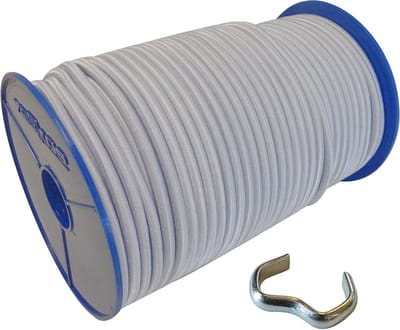 Expander Touw - Rubbertouw Kabelbinder - Zaken Vastzetten - Inclusief Kabelklemmen - 30 meter - Wit