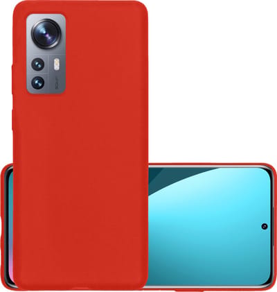 Hoesje - Geschikt voor Xiaomi 12X - Sterk & Shockproof - Hoes Cover - Siliconen Case - Rood