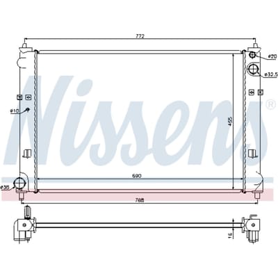 Radiator, motorkoeling NISSENS 62468