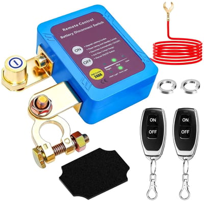 Accuschakelaar Afstandsbediening - Batterij Isolator - Voertuig Beveiliging - Draadloze Controle - 8.4 x 6.1 x 3.5 cm - Blauw