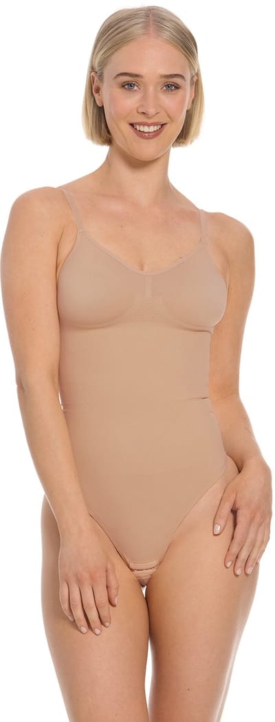 MAGIC Bodyfashion corrigerende String Body - Thong body - Shapewear correctie bodysuit - S - Cappuccino - Corrigerend ondergoed - S - Corrigerend ondergoed - S