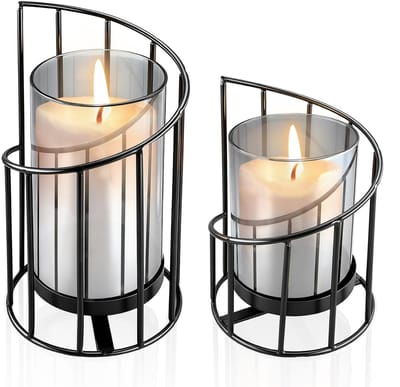 Dailygoods - Windlicht kandelaar (zwart)