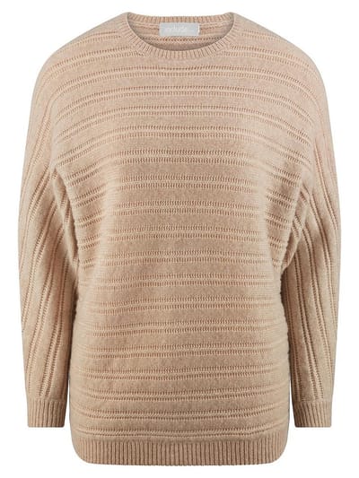 Trui ronde hals kasjmier Van include beige