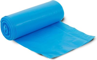 Grofvuil afvalzak - 10x - blauw - 120 liter - extra stevig - tuin/bouw afvalzak