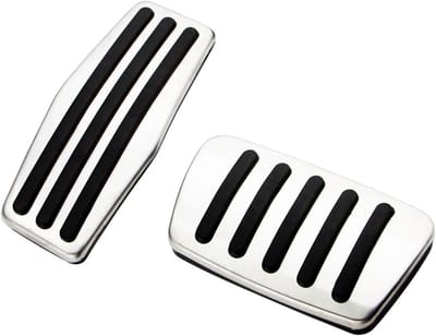 Auto Pedaal Covers - Gasrem Pedaal - Veiliger Rijden - Antislip Oppervlak - Universeel - Zilver
