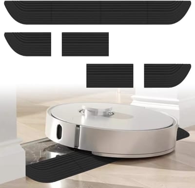 universele drempeloprit voor robotstofzuiger, 68 x 5 cm, voor rolstoel en badkamer, zwart