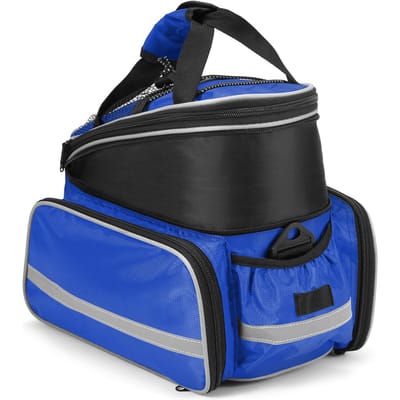 Lixada Sac de Selle Arrière de Vélo Étanche Sac de Coffre de Vélo Sacoche de Vélo Sac à Bandoulière avec Housse de Pluie bleu