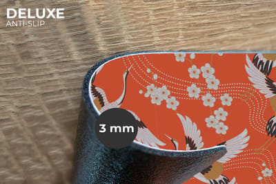 Placemats - 6 stuks - 45x30 cm - Placemat kunststof - Kraanvogel - Sakura - Patronen - Japans - Borden onderleggers - Decoratie voor op tafel - Keuken tafeldecoratie accessoires - Vinyl onderlegger - Tafelversiering
