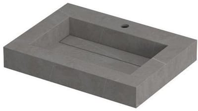 Ink Pitch meubelwastafel 60x45cm keramische slab - 1 kraangat - Armani grey