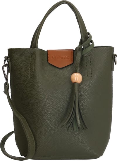 Charm Shopper / Schoudertas met Etui Covent Garden - Olijf Groen