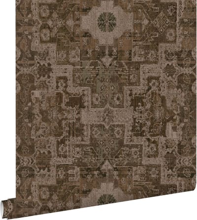 ESTAhome behang oosters kelim tapijt bruin - 50 x 900 cm - 131360