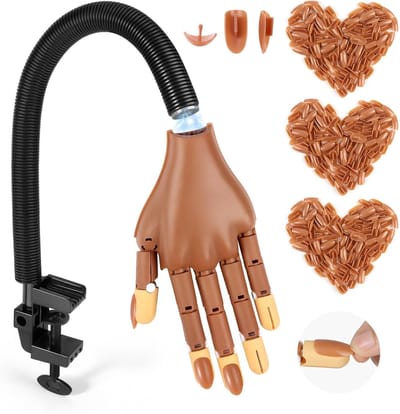 Flexibele Oefenhand voor Acrylnagels - Realistische Nagel Trainingshand voor Thuis en Salon