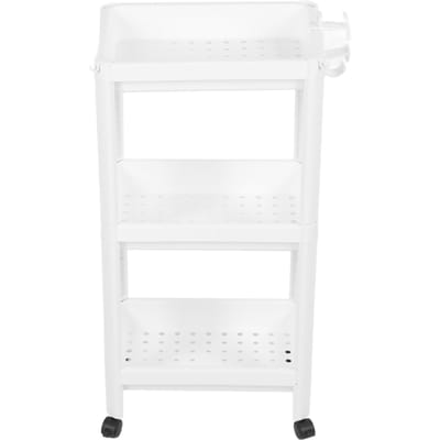 Badkamer Torenplank Plastic Vrijstaand Opbergrek Organizer Multifunctionele Stellingeenheid voor white