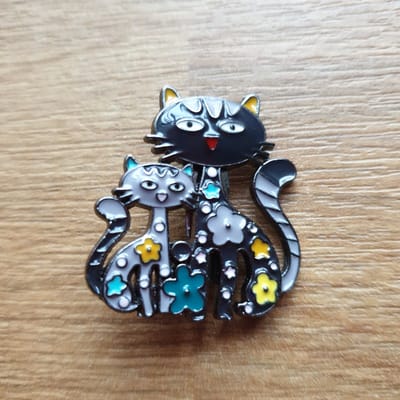 Zelto-Poes-Luxe Broche- Broche Boetiek-Poezen Broche-Dames Broche-Sieraad-Speld-Fashion- Katten Broche-Broche Boetiek- Bloem- Broche- Roze -Bloem Broche-Heren Broche-Mode-Broches-