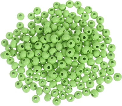 Kleurige Houten Kralen 6mm - 200 Stuks Ronde Ballen voor Sieraden, Decoratie en Ambachten - Lichtgroen