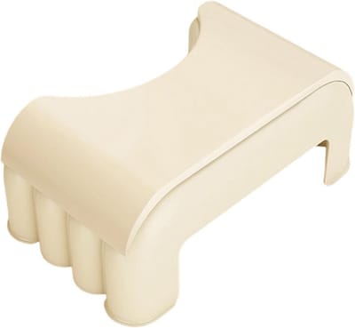 Badkamer Opstapje - Stoelgang Krukje - Comfortabel Zitten - Antislip Basis - 39x24x39 cm - Wit