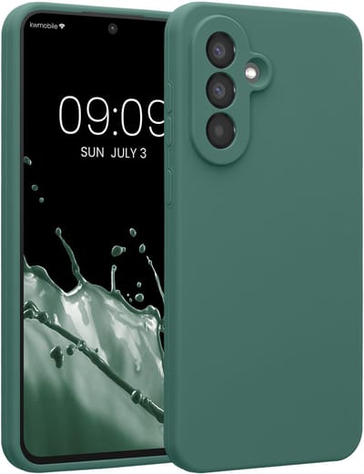 kwmobile telefoonhoesje geschikt voor Samsung Galaxy A56 5G - TPU backcover met siliconen coating - Smartphone case in dennengroen