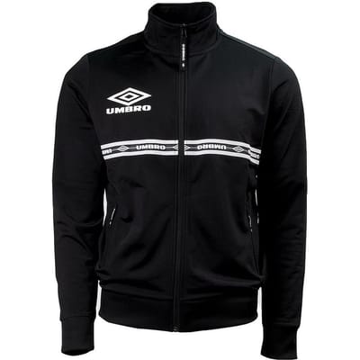 Umbro Lange Mouw Zip Up Zwart Heren Logo Getaped Track Jacket 65805U 060