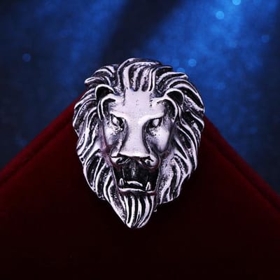 Vintage Animal Lion Head Broches Strass Pak Shirt Revers Pins Corsage Unisex Sieraden Geschenken Voor Mannen En Vrouwen Accessoires gray
