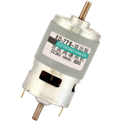 775 Motor 50W Hoog Vermogen Groot Koppel Dubbele As DC Motor(24V9000RPM zonder beugel)