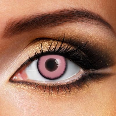 Partylens® roze kleurlenzen - Magic Pink - zachte jaarlenzen met lenshouder - Halloween - Cosplay