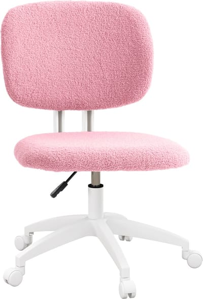 Vinsetto bureaustoel - hoogteverstelbaar - met bekleding - roze