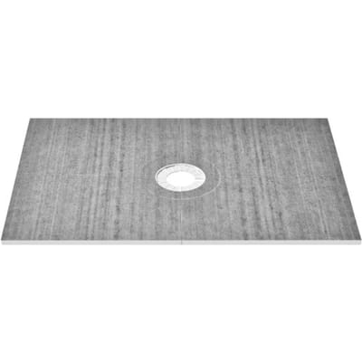 VEVOR douchecabineset, 1219 x 1828 mm douchebakset met 160 mm centrale afvoer, lichtgewicht EPS-douche-installatiesets met 2 waterdichte doeken, douchebak-kantelstangen geschikt voor de badkamer
