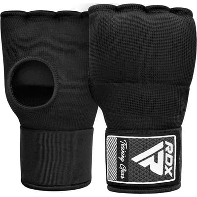 RDX Sports IS2 - Inner Gloves - Binnenhandschoenen - Katoenen handschoen en halfverband - met Bandage - Kleur: Zwart - Maat: S