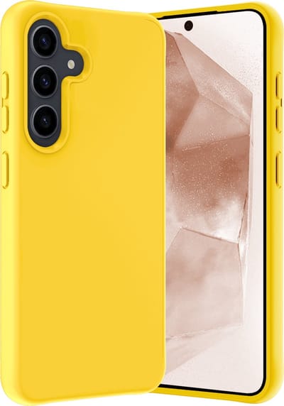 Hoes - Geschikt voor Samsung Galaxy A55 - Sterk & Shockproof - Hoesje Cover - Siliconen Case - Geel