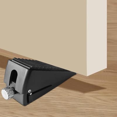 In hoogte verstelbare rubberen deurwig voor deurspleten, antislip deurstopper - geschikt voor glazen, houten en metalen deuren - deurspleten van 1,5 - 6,5 cm.