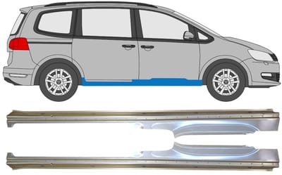 Volledige dorpel voor Volkswagen Sharan 2010-2022 / Links + Rechts / Set
