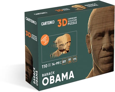 CARTONIC- Barack Obama- US- Verenigde staten- puzzel- 3D- 3d puzzel- kinderen en volwassenen-DIY - decoratie- karton- ecologisch- beeldje