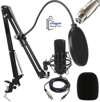 Professionele USB Condensatormicrofoon BM800 met Standaard 2.0M–microphone for PC–microphone arm–microphone gaming–microphones–microphone stand–microphone children– Zwart – 75747