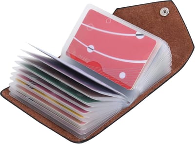 Creditcardhouder voor dames en heren - Duurzaam leren kaartenetui met ruimte voor 20 kaarten