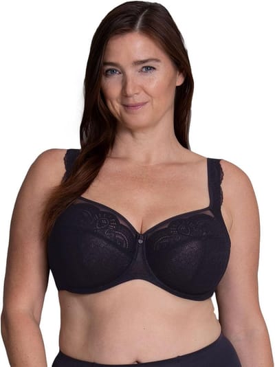 Voorgevormde BH met Beugel voor Dames - Zonder Vulling - Kant en Tulle - Zwart