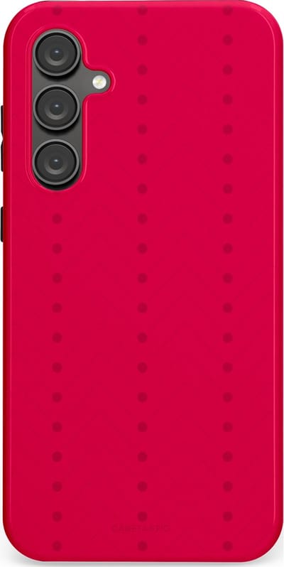 Casetastic Hoesje Geschikt voor Samsung S23 FE - Stijlvolle Beschermende Duo-layer Case - Ritmisch rood