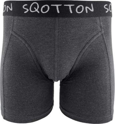 Boxershort - SQOTTON® - Basic - Antraciet - Maat XL