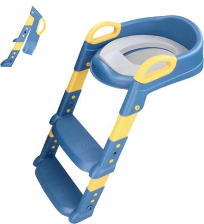 WC Verkleiner met Trapje - Opvouwbaar Toiletverkleiner - Voor Jongens, Meisjes, Kind, Peuter van 2 tot 7 jaar - Blauw
